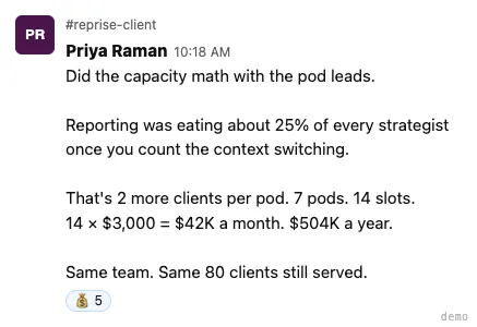 Priya Raman — capacity calculation for seven pods