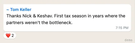 Tom Keller — partners no longer the tax-season bottleneck